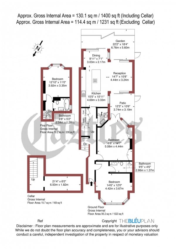 Floor Plan Image for 3 Bedroom Apartment for Sale in Crouch Hall Road, N8