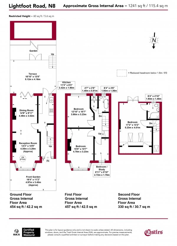 Floor Plan Image for 4 Bedroom Terraced House for Sale in Lightfoot Road, N8