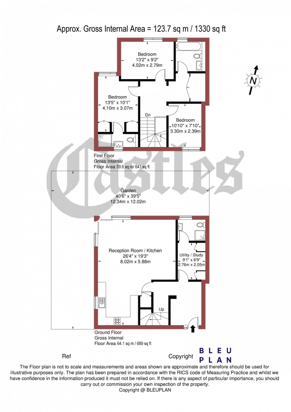 Floor Plan Image for 3 Bedroom Semi-Detached House for Sale in Pinehurst Mews, Haringey Park, Crouch End N8 (House 3)