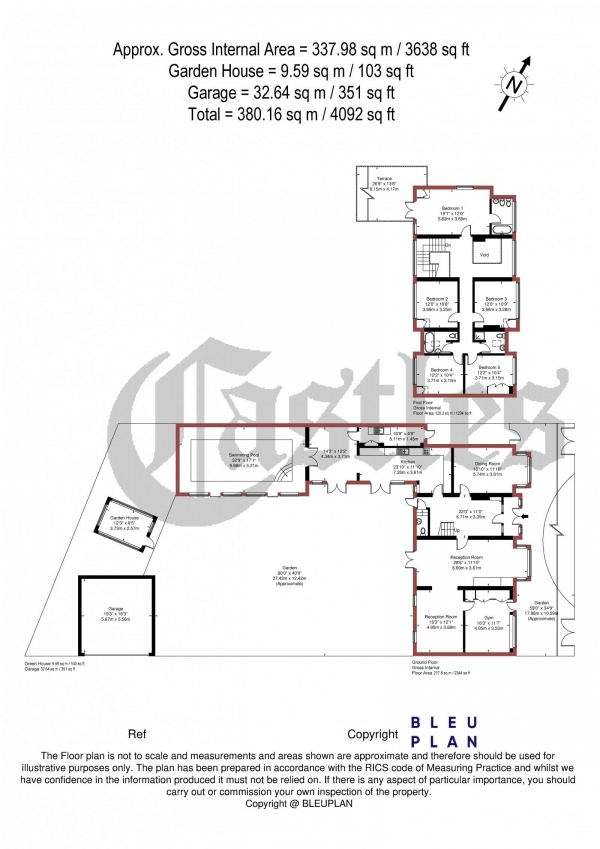 Floor Plan Image for 5 Bedroom Detached House for Sale in Stanhope Road, N6