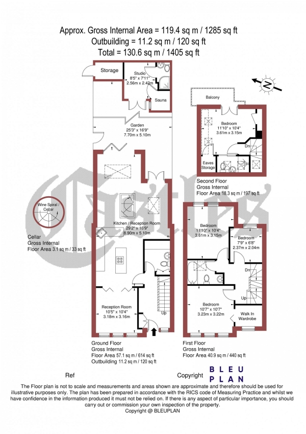 Floor Plan Image for 4 Bedroom End of Terrace House for Sale in Hawthorn Road, N8