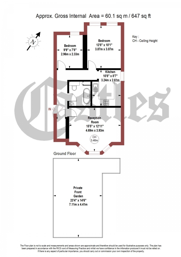 Floor Plan Image for 2 Bedroom Apartment for Sale in Haringey Park, N8