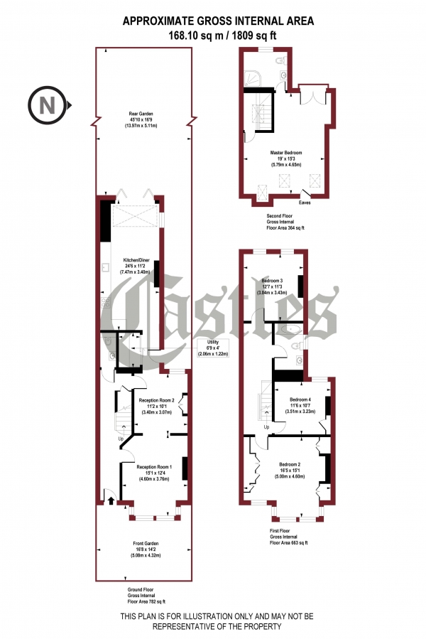 Floor Plan Image for 4 Bedroom Terraced House for Sale in Linzee Road, N8