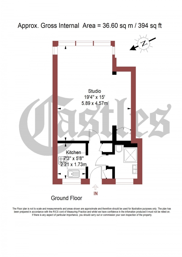 Floor Plan Image for Studio for Sale in Crouch End Hill, N8