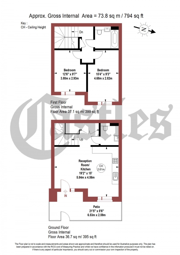 Floor Plan Image for 2 Bedroom Apartment for Sale in Matcham Court, Miles Road, N8