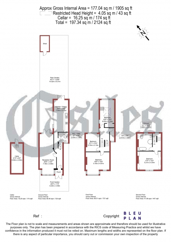 Floor Plan Image for 4 Bedroom Semi-Detached House for Sale in Barrington Road, N8