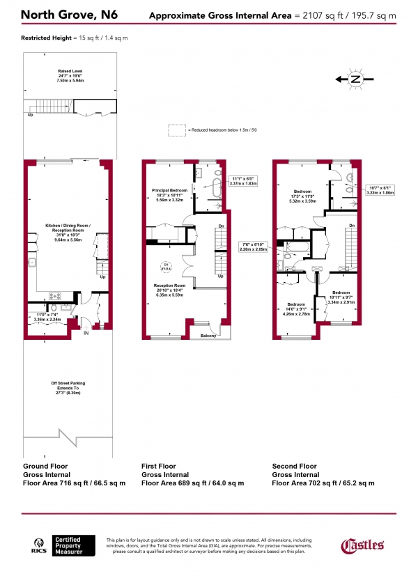 Floor Plan Image for 4 Bedroom Terraced House for Sale in North Grove, N6