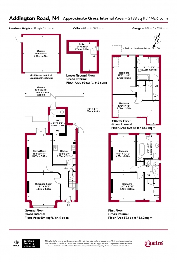 Floor Plan Image for 4 Bedroom End of Terrace House for Sale in Addington Road, N4