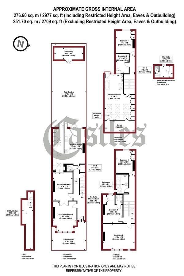 Floor Plan Image for 6 Bedroom Terraced House for Sale in Ella Road, N8