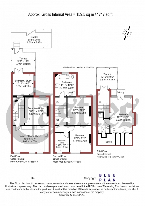 Floor Plan Image for 4 Bedroom Maisonette for Sale in Dashwood Road, N8