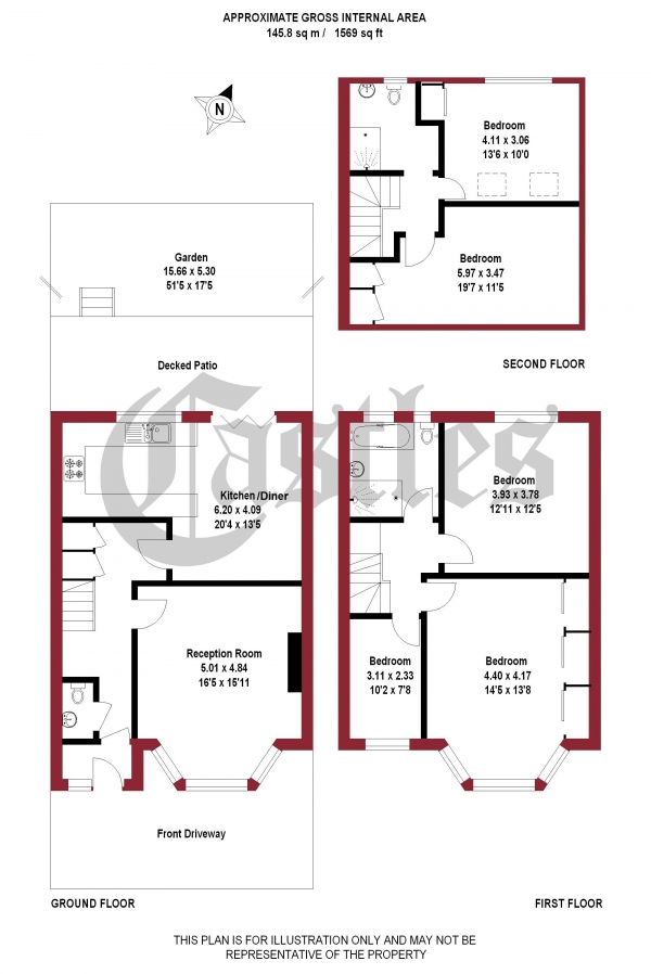 Floor Plan Image for 5 Bedroom Terraced House for Sale in Farrer Road, N8