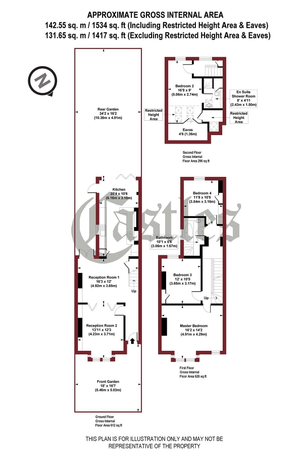 Floor Plan Image for 4 Bedroom Terraced House for Sale in Bryanstone Road, N8