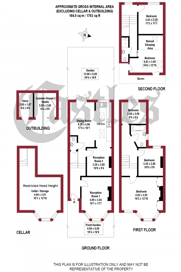 Floor Plan Image for 5 Bedroom Terraced House for Sale in Nelson Road, N8