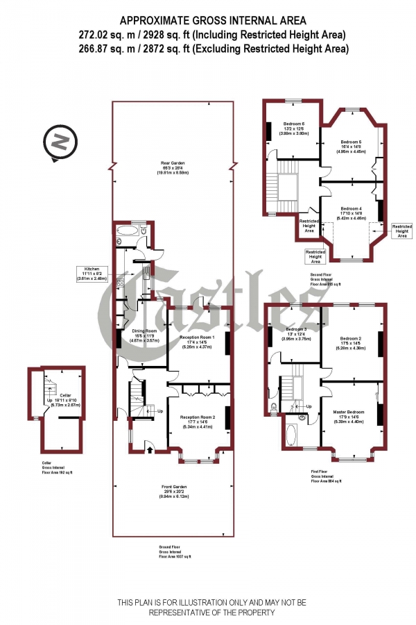 Floor Plan Image for 6 Bedroom Terraced House for Sale in Wolseley Road, N8