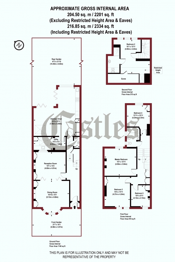 Floor Plan Image for 5 Bedroom Terraced House for Sale in Tivoli Road, N8