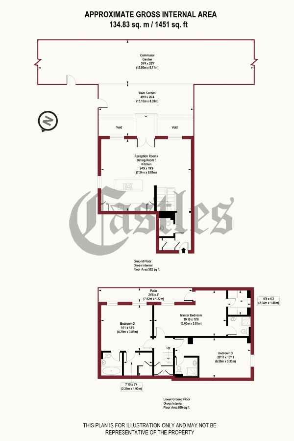 Floor Plan Image for 3 Bedroom Apartment for Sale in Shepherds Hill, N6