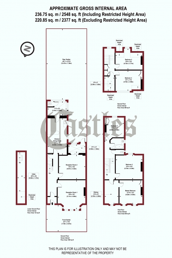 Floor Plan Image for 5 Bedroom Terraced House for Sale in Ridge Road, N8