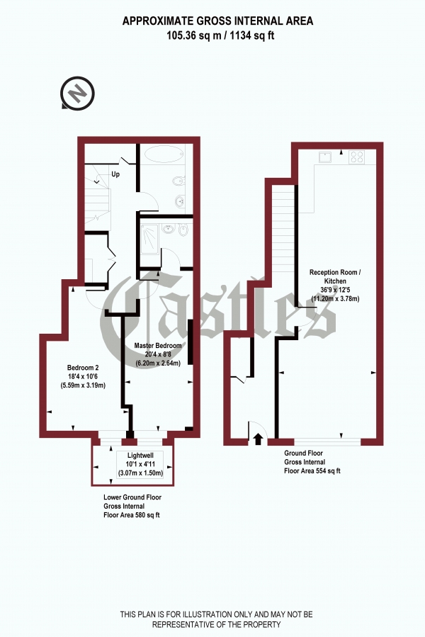 Floor Plan Image for 2 Bedroom Apartment for Sale in Spring Apartments, Nightingale Lane, N8