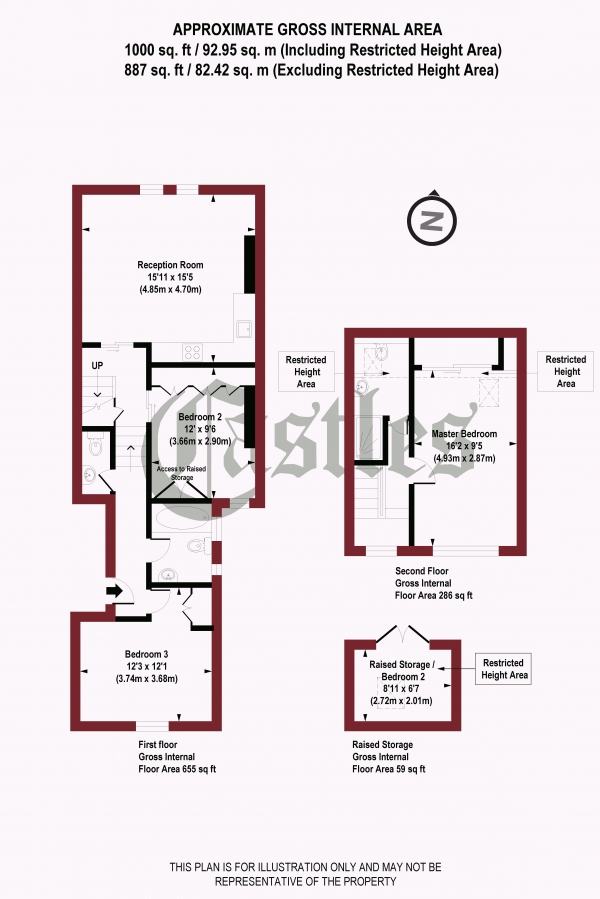 Floor Plan Image for 3 Bedroom Apartment for Sale in Broadway Parade, Crouch End, N8