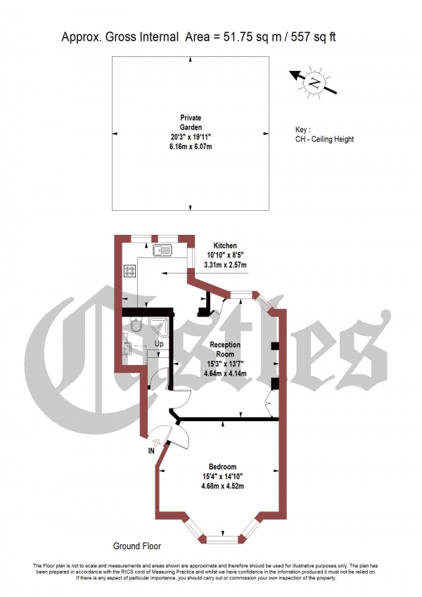 Floor Plan Image for 1 Bedroom Apartment for Sale in Ferme Park Road, N8