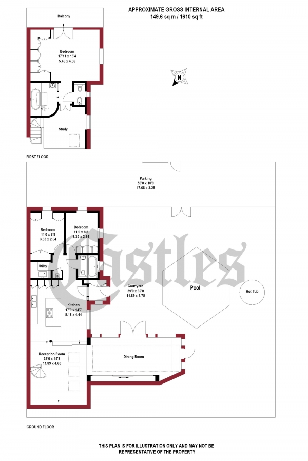 Floor Plan Image for 3 Bedroom Detached House for Sale in The Coach House, Hurst Avenue, N6