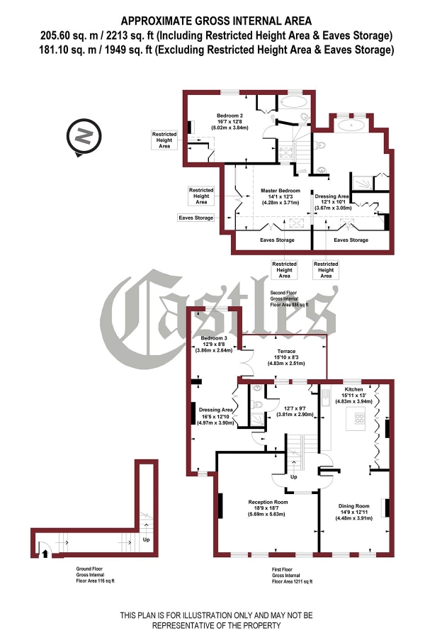 Floor Plan Image for 3 Bedroom Property for Sale in Weston Park, N8