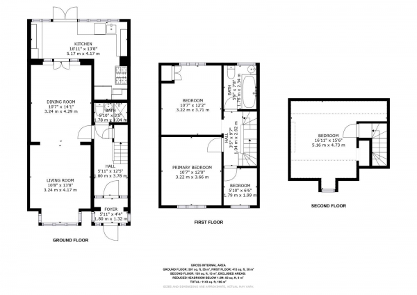 Floor Plan Image for 4 Bedroom Terraced House for Sale in Oakhurst Road, Enfield