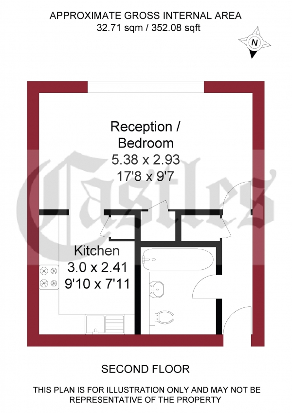 Floor Plan Image for Apartment for Sale in Eleanor Way, Waltham Cross