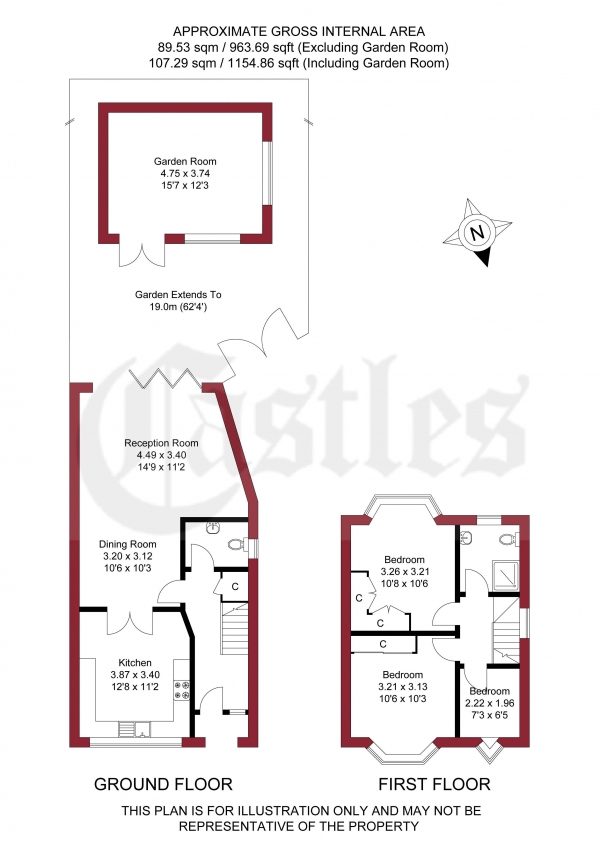 Floor Plan Image for 3 Bedroom Semi-Detached House for Sale in Broadoak Avenue, Enfield