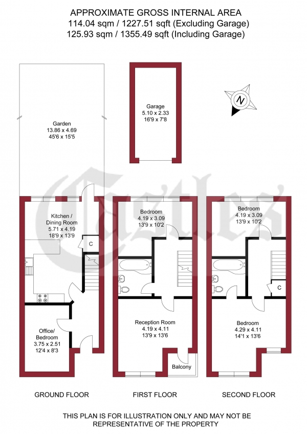 Floor Plan Image for 4 Bedroom Town House for Sale in Martini Drive, Enfield Island Village