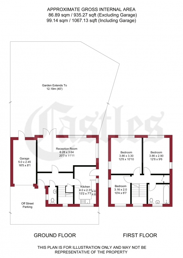 Floor Plan Image for 3 Bedroom Detached House for Sale in The Ride, Enfield