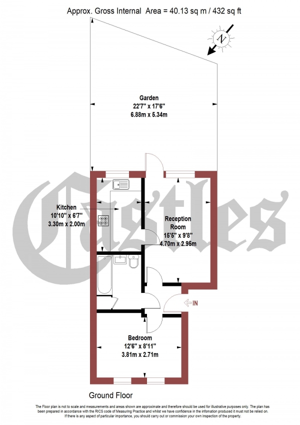 Floor Plan Image for 1 Bedroom Apartment for Sale in Edmeston Close, London