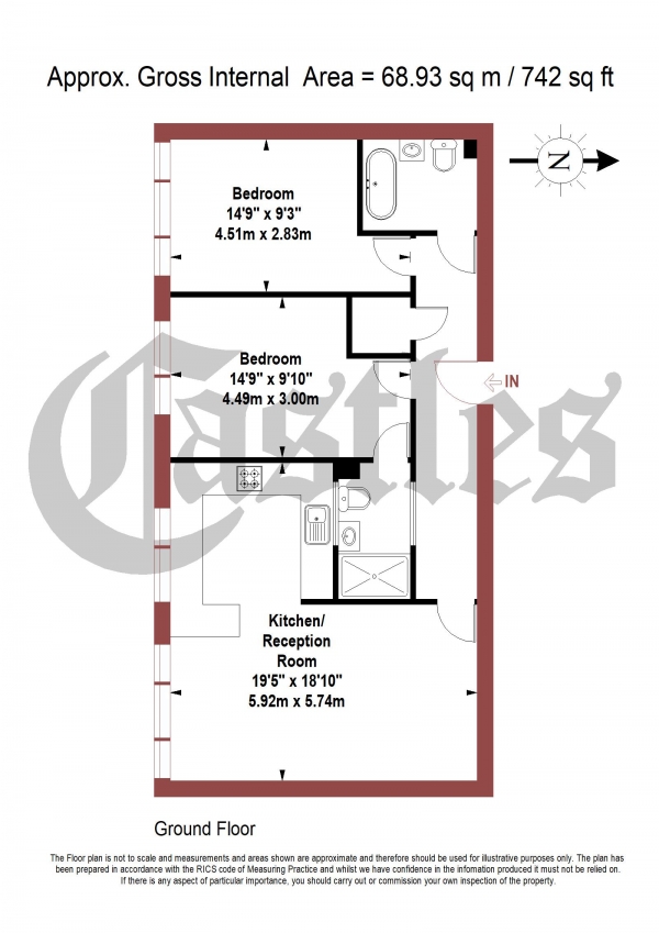 Floor Plan Image for 2 Bedroom Apartment for Sale in Seven, Bradstock Road, London