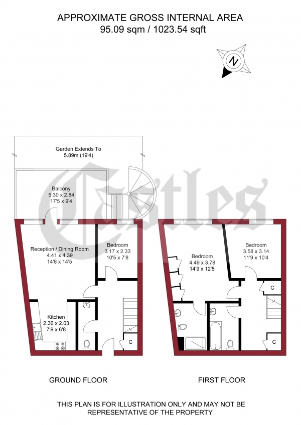 Floor Plan Image for 3 Bedroom Apartment for Sale in Waterfront House, Harry Zeital Way, London