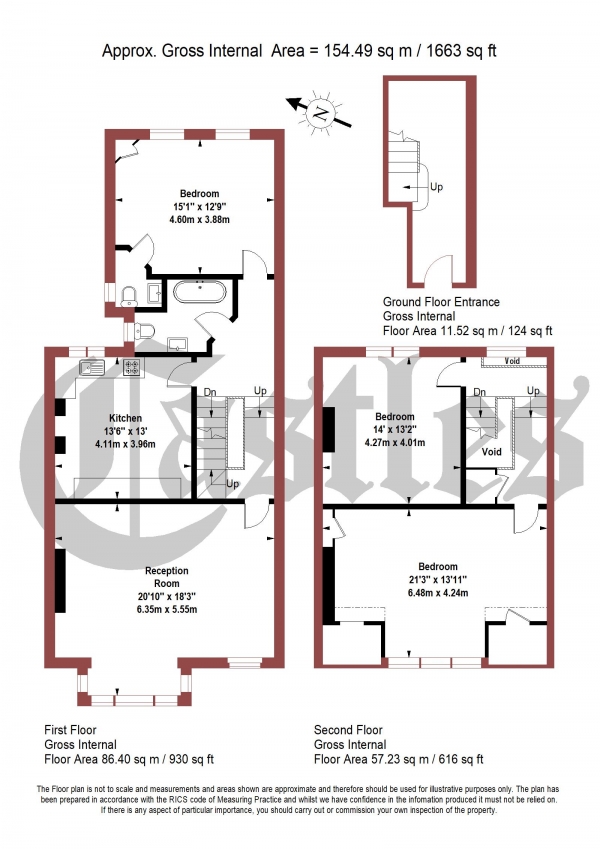 Floor Plan Image for 3 Bedroom Property for Sale in Upper Clapton Road, London