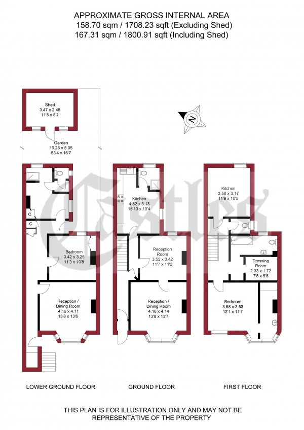 Floor Plan Image for Terraced House for Sale in Sewdley Street, London