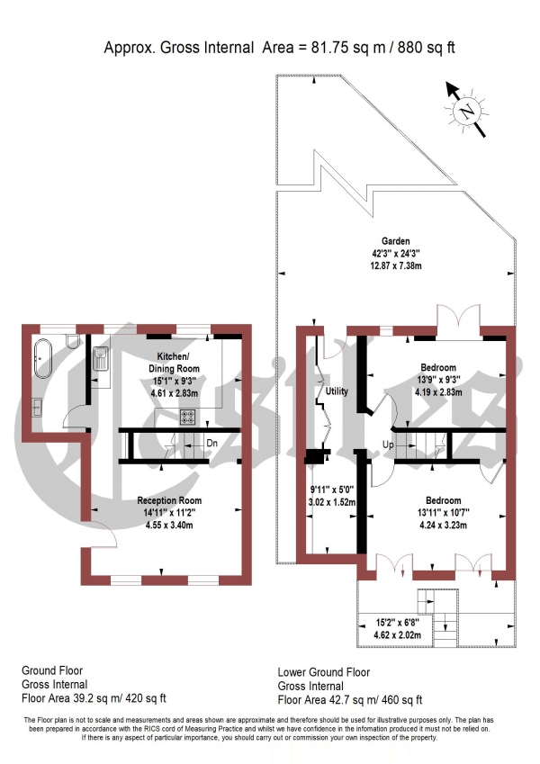 Floor Plan Image for 2 Bedroom Apartment for Sale in Richmond Road, London