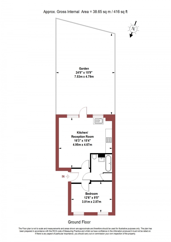 Floor Plan Image for 1 Bedroom Apartment for Sale in Edmeston Close, London