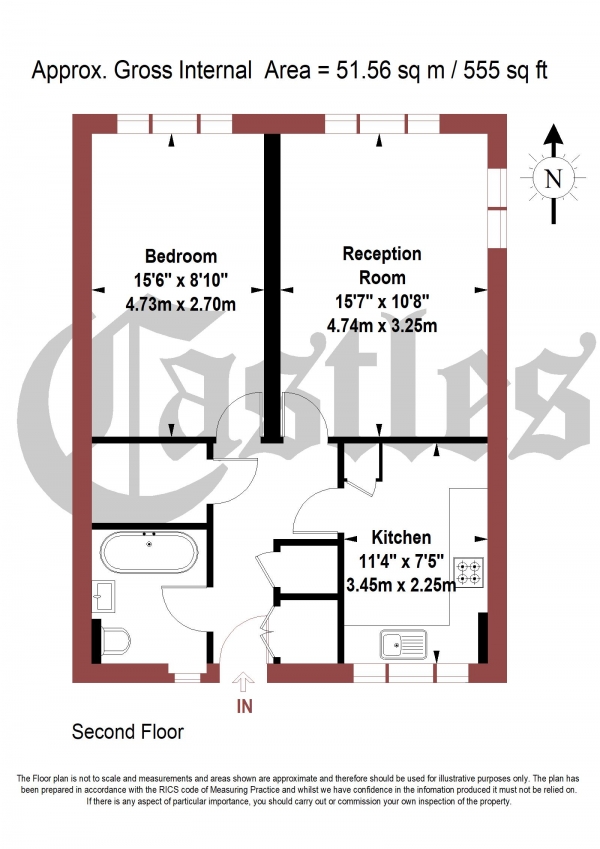 Floor Plan Image for 1 Bedroom Apartment for Sale in Edwins Mead, Lindisfarne Way, London