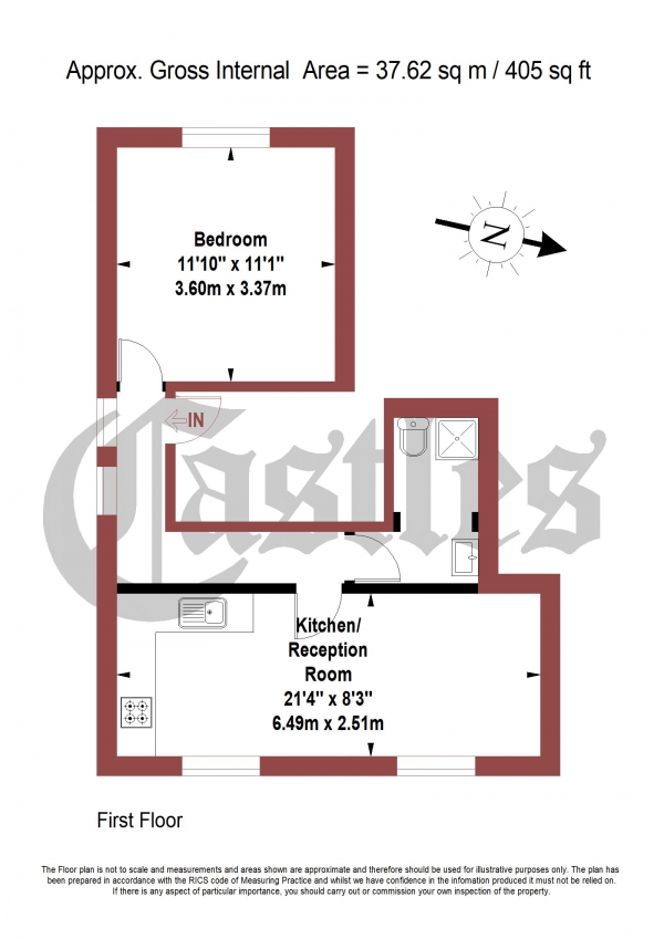 Floor Plan Image for 1 Bedroom Apartment for Sale in Powell Road, London