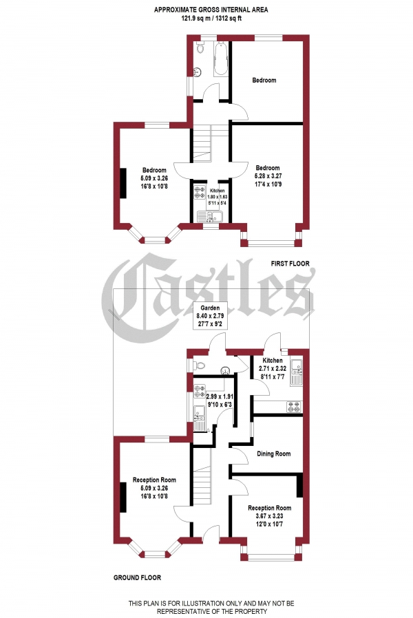 Floor Plan Image for 4 Bedroom Terraced House for Sale in Atherden Road, London