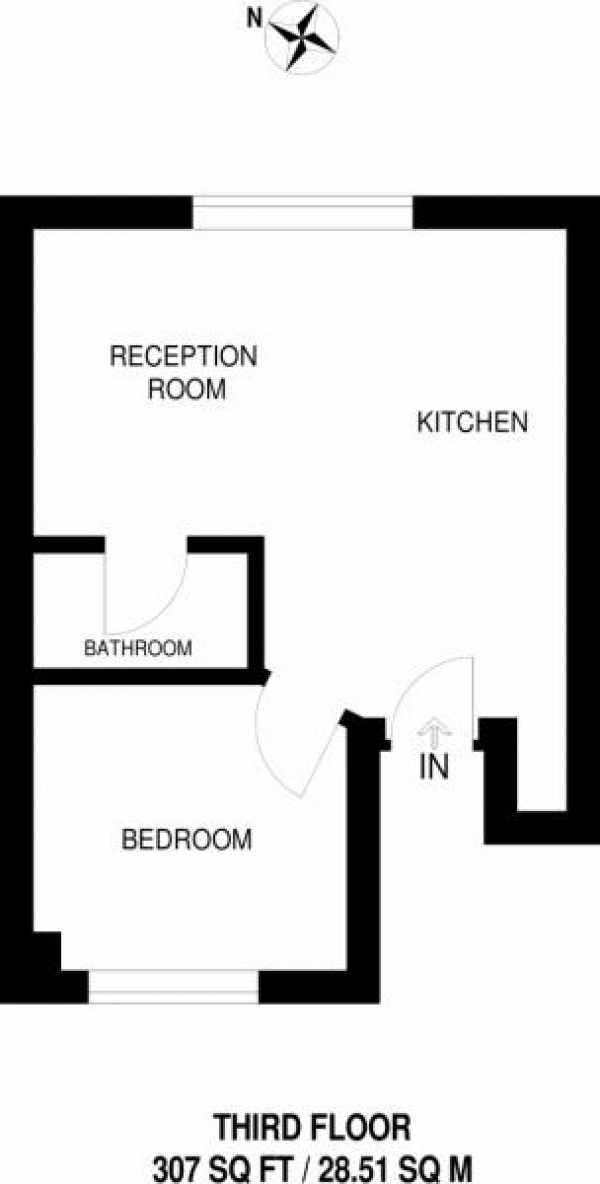 Floor Plan Image for 1 Bedroom Apartment for Sale in Lower Clapton Road, London