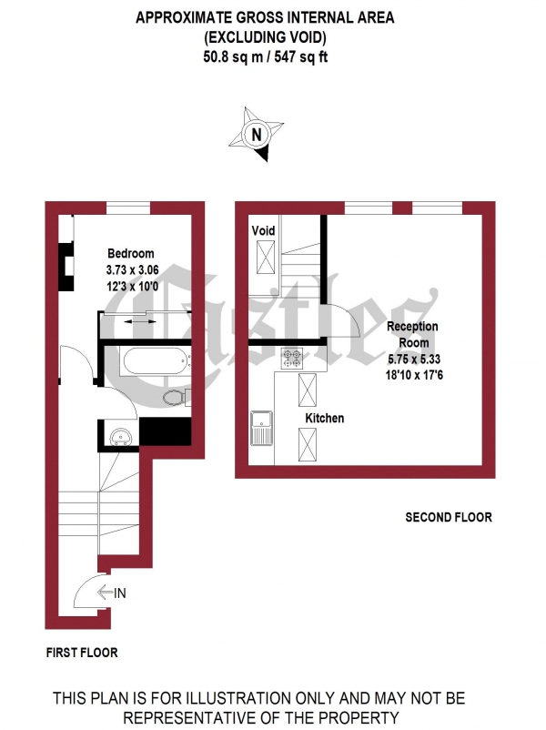 Floor Plan Image for 1 Bedroom Apartment for Sale in Newick Road, London