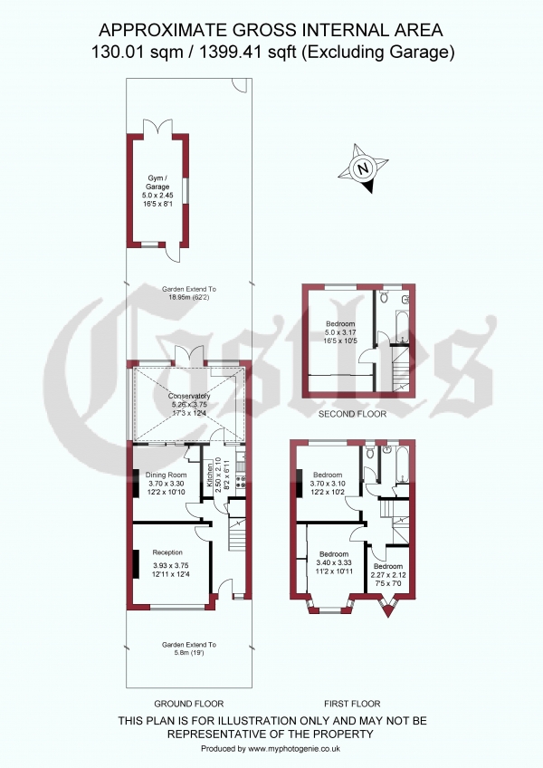 Floor Plan for 4 Bedroom Terraced House for Sale in Empire Avenue, London, N18, N18, 1AD -  &pound500,000