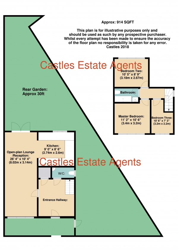 Floor Plan Image for 3 Bedroom Semi-Detached House for Sale in Rusper Road, London, N22