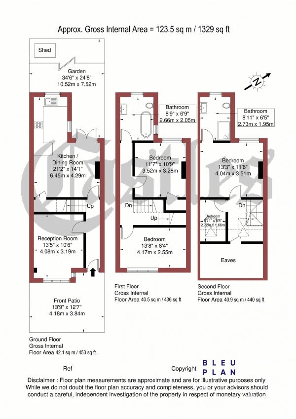 Floor Plan Image for 4 Bedroom Semi-Detached House for Sale in Langham Place, Haringey, N15