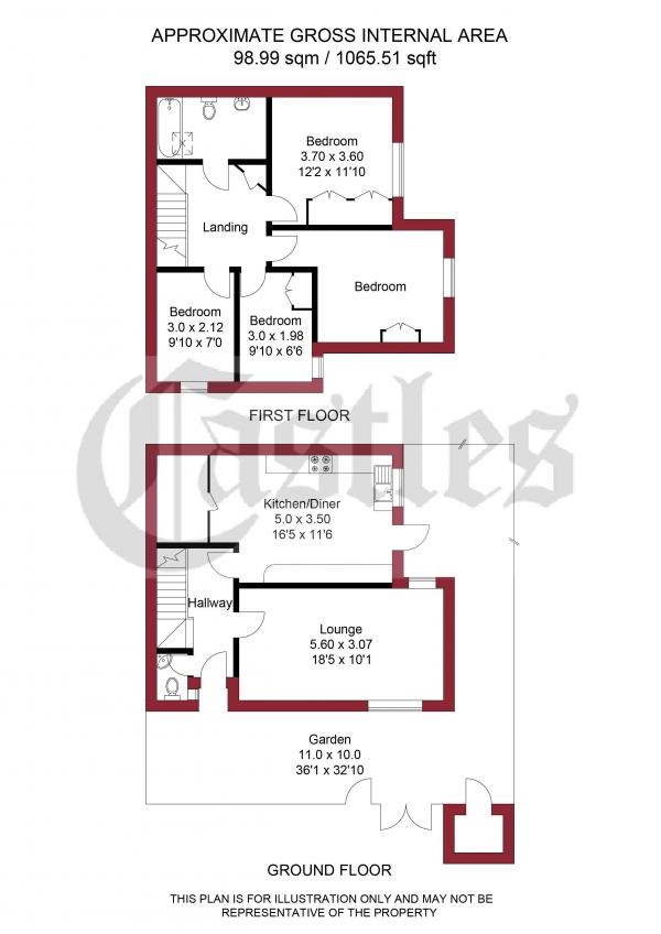 Floor Plan Image for 4 Bedroom Semi-Detached House for Sale in Whitmore Close, Arnos Grove, N11