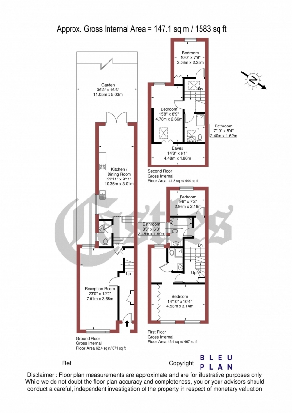 Floor Plan Image for 4 Bedroom Terraced House for Sale in Clarendon Road, Haringey, N15
