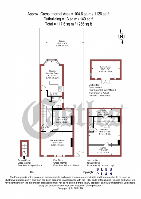 Floor Plan Image for 2 Bedroom Apartment for Sale in Elmdale Road, Palmers Green, N13