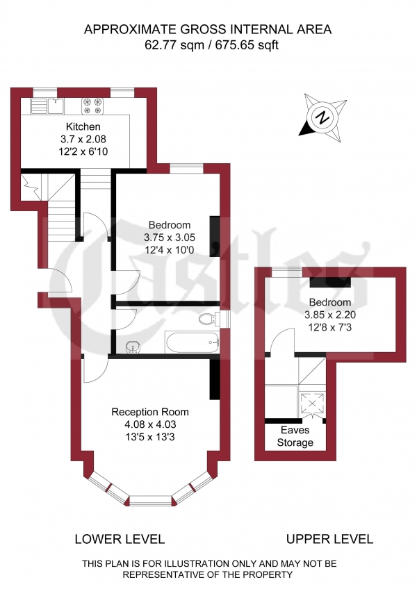 Floor Plan Image for 2 Bedroom Apartment for Sale in Palmerston Road, London, N22